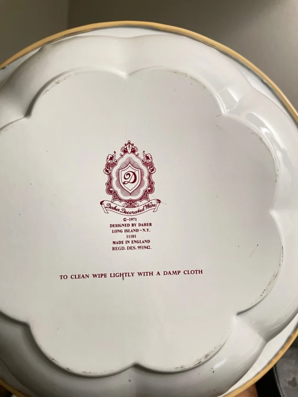 Vintage 1971 Daher Decorated Ware Tin Bowl - 10